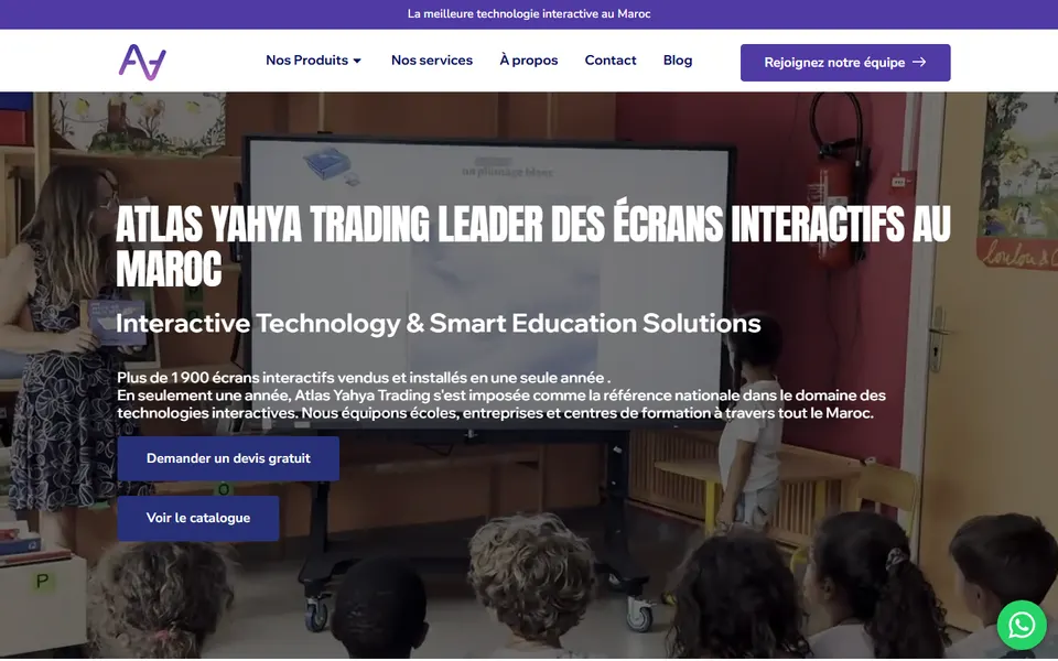 Capture du site Atlas Yahya