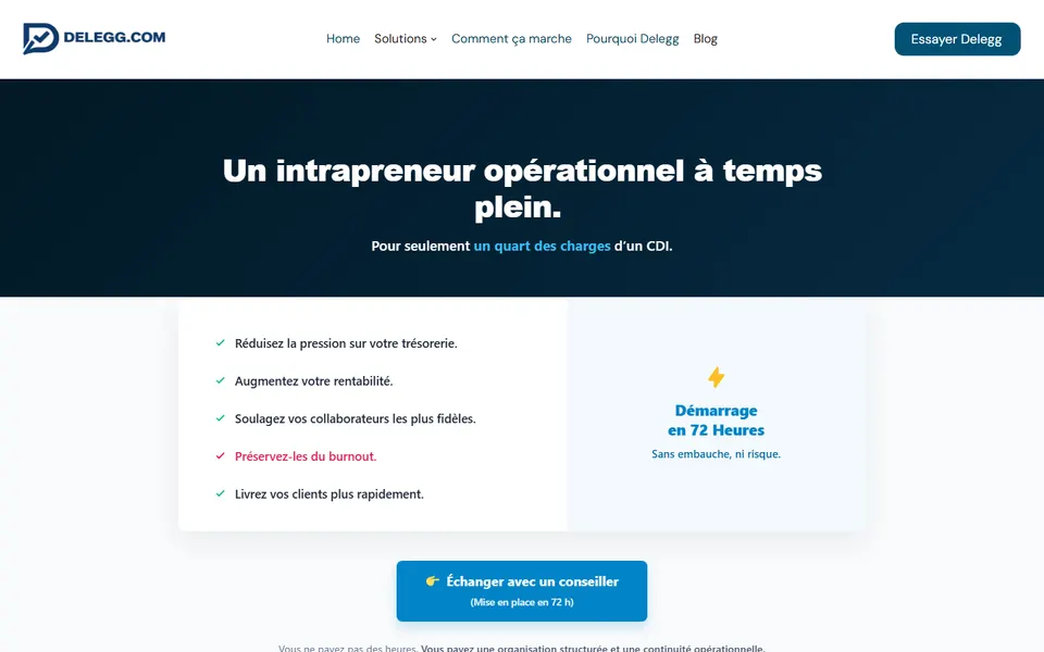 Capture du site Delegg