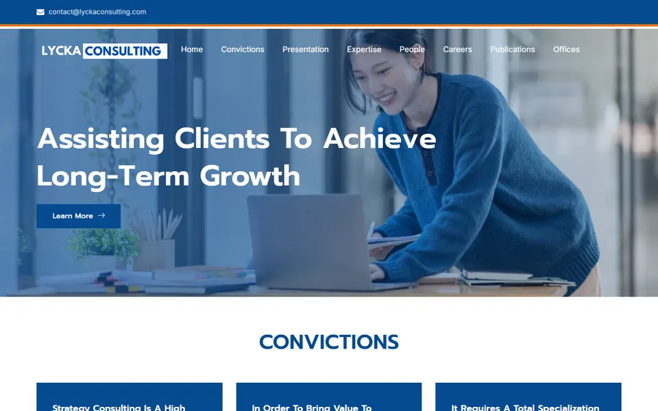 Capture du site Lycka Consulting