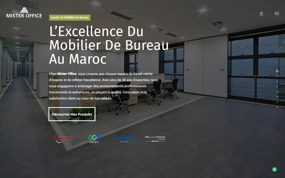 Capture du site Mister Office